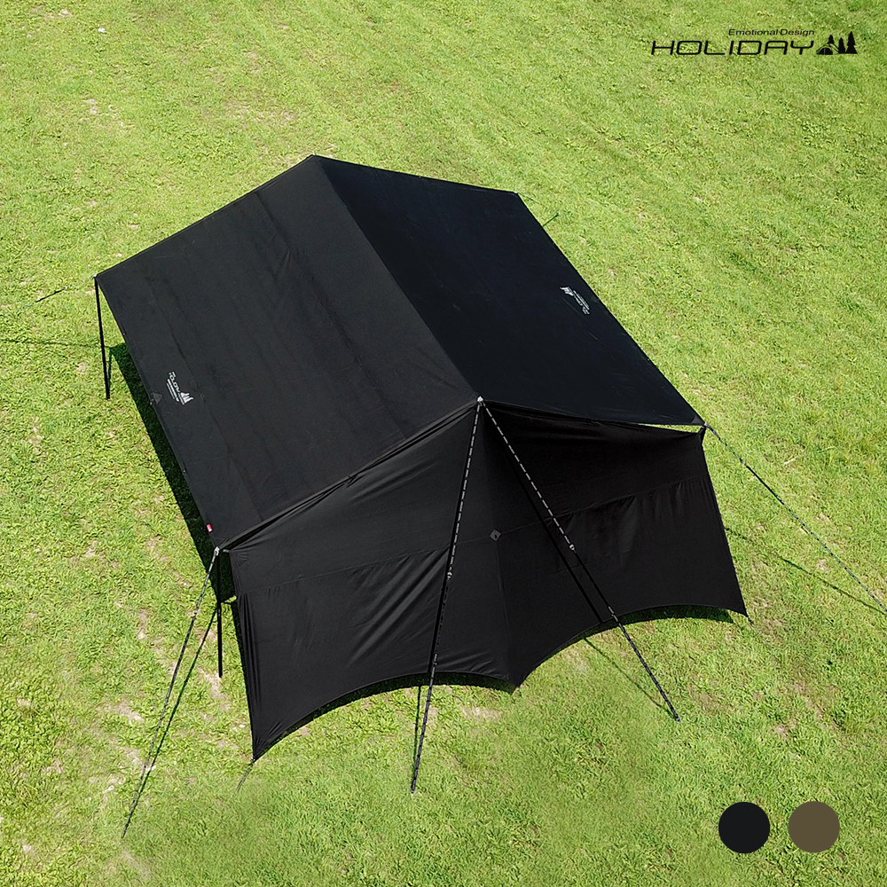 홀리데이 렉타 타프 블랙 코팅 300D 더블립 프론트월