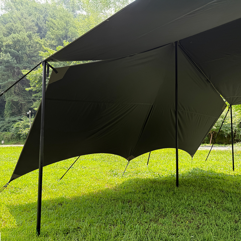 홀리데이 렉타 타프 블랙 코팅 300D 더블립 프론트월