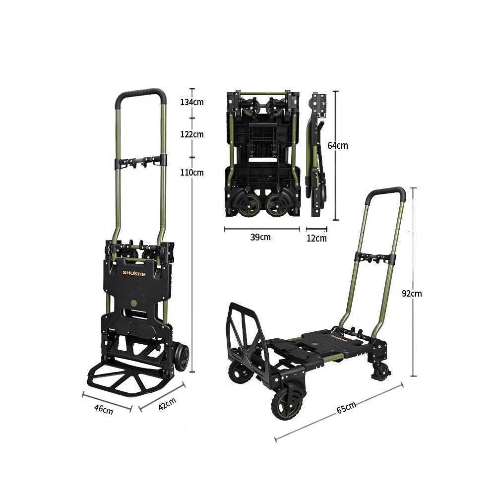 길이조절 L카 구루마 접이식 변신 다용도 운반카 블루(로프 2개 포함) - 상세 이미지 4