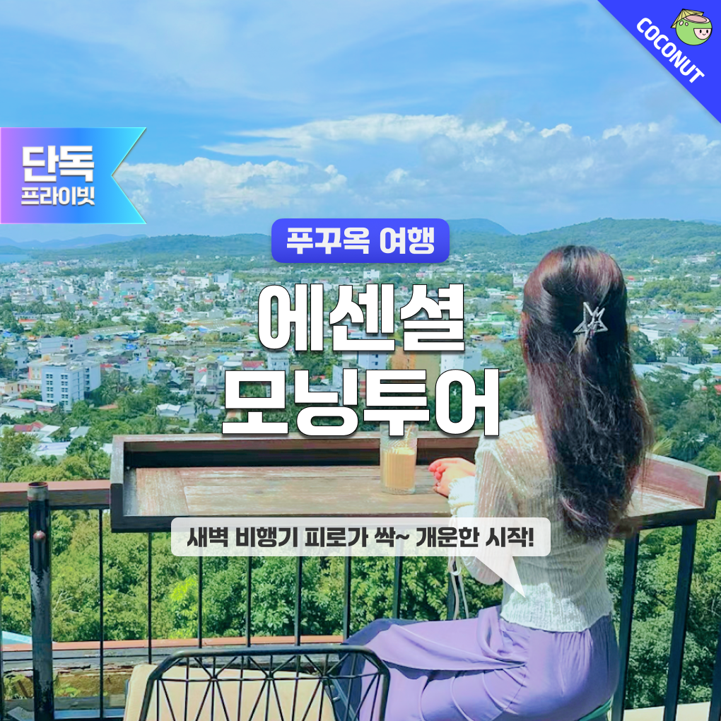 [푸꾸옥 에센셜] 프라이빗 모닝투어 체크인 비엣젯, 제주항공, 진에어, 대한항공 - 상품 이미지