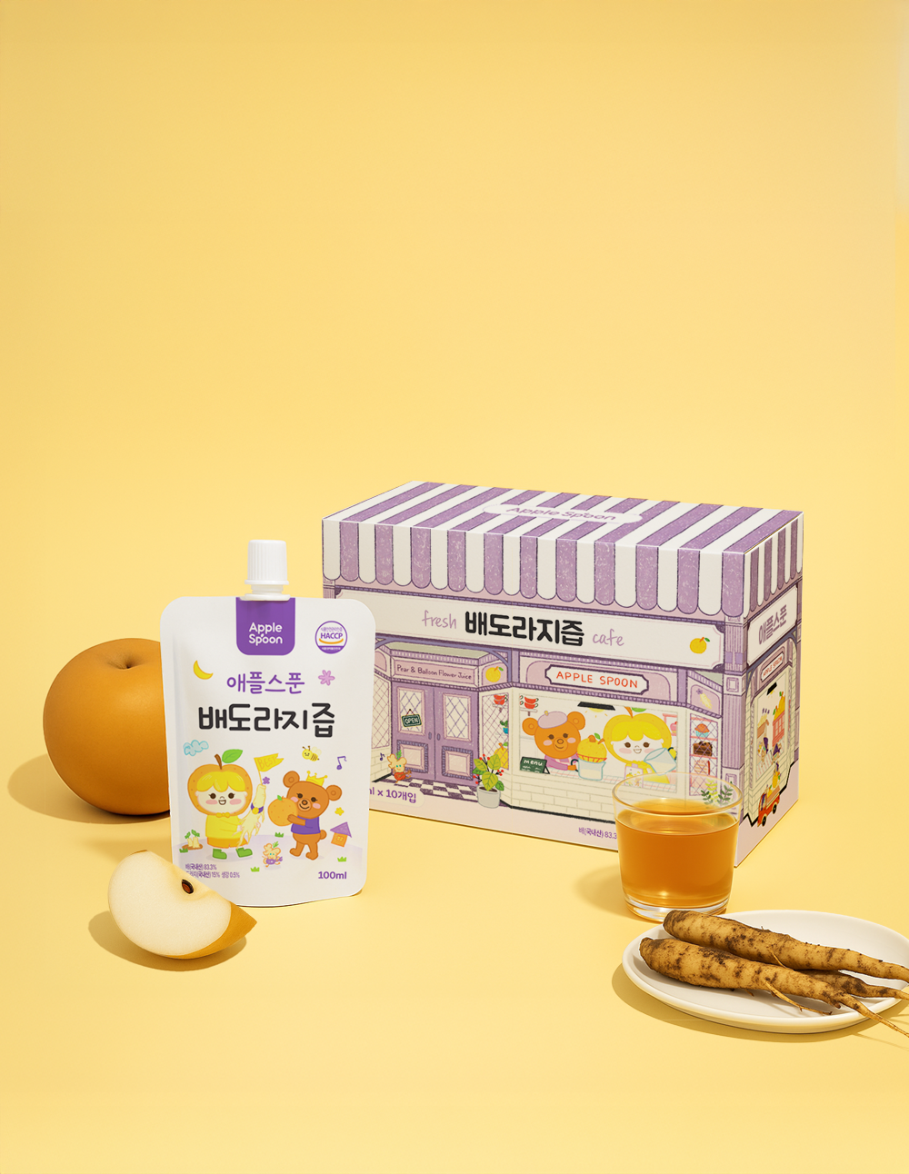 애플스푼 순한 배도라지 부드럽게 달인 우리아이 첫즙 (20팩) 제품 이미지