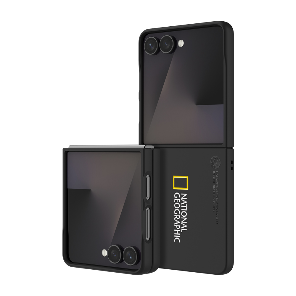 내셔널지오그래픽 슬림핏 케이스 베이직로고 블랙, 갤럭시Z 플립7