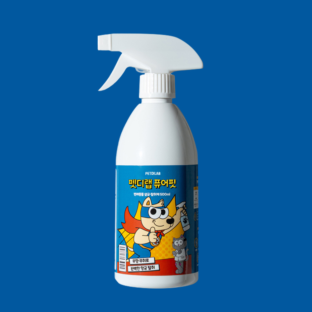 펫디랩 퓨어핏 500ml 1개 강아지 고양이 탈취제 스프레이형