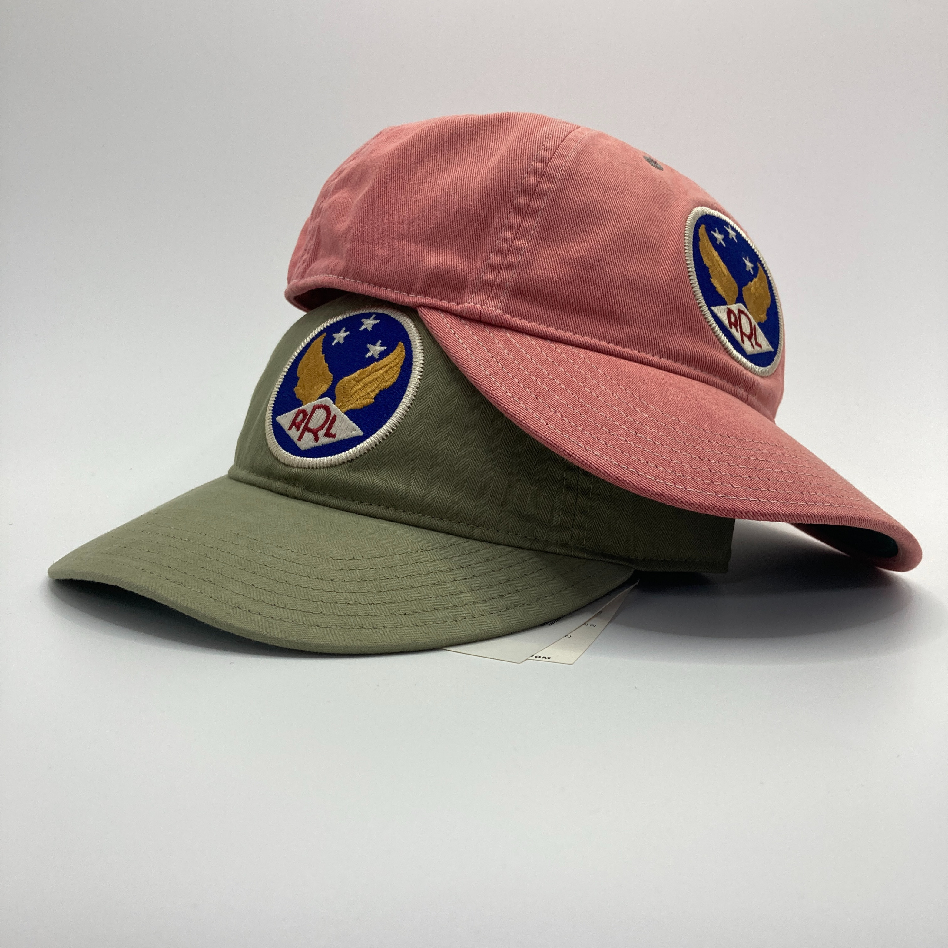 더블알엘 RRL 볼캡 가먼트 다잉 트윌 핑크 레드 카키