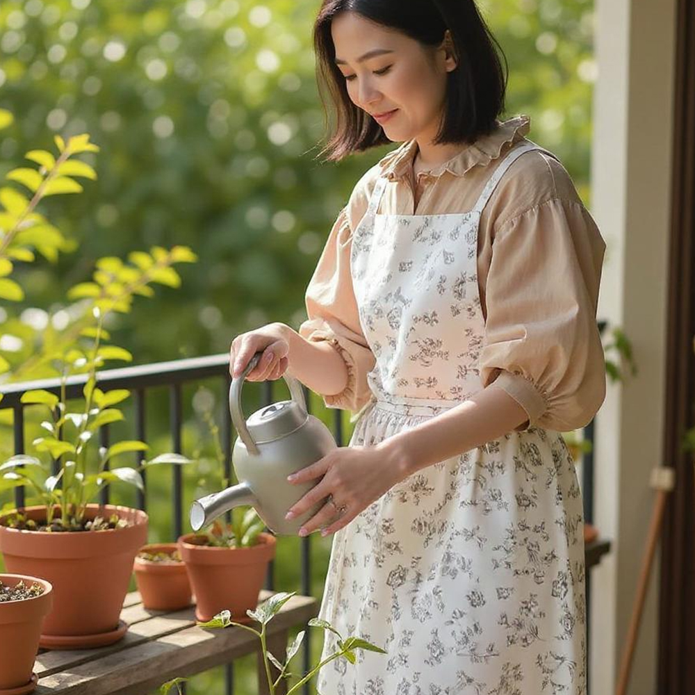 예쁜 원피스 생활방수 플로럴 앞치마 코튼 신혼 집들이 선물