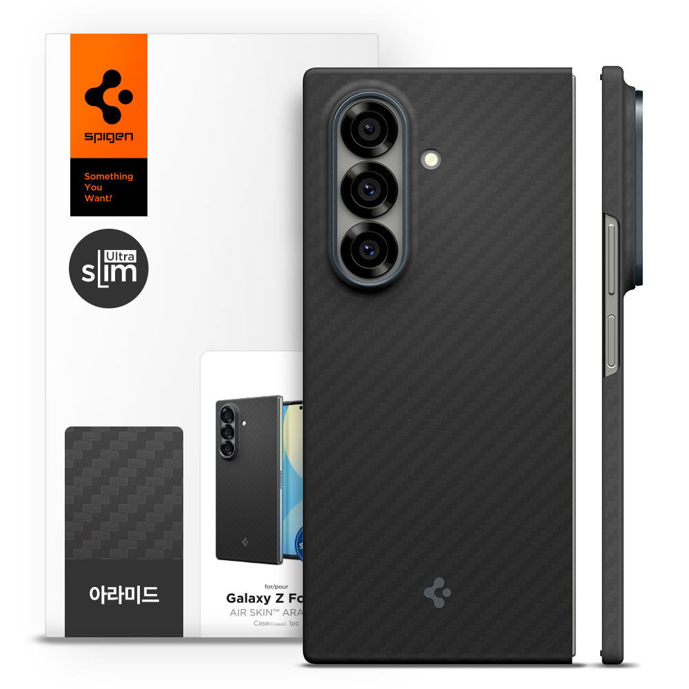 갤럭시 케이스 초슬림 카본 에어스킨 아라미드 블랙, 갤럭시Z 폴드7