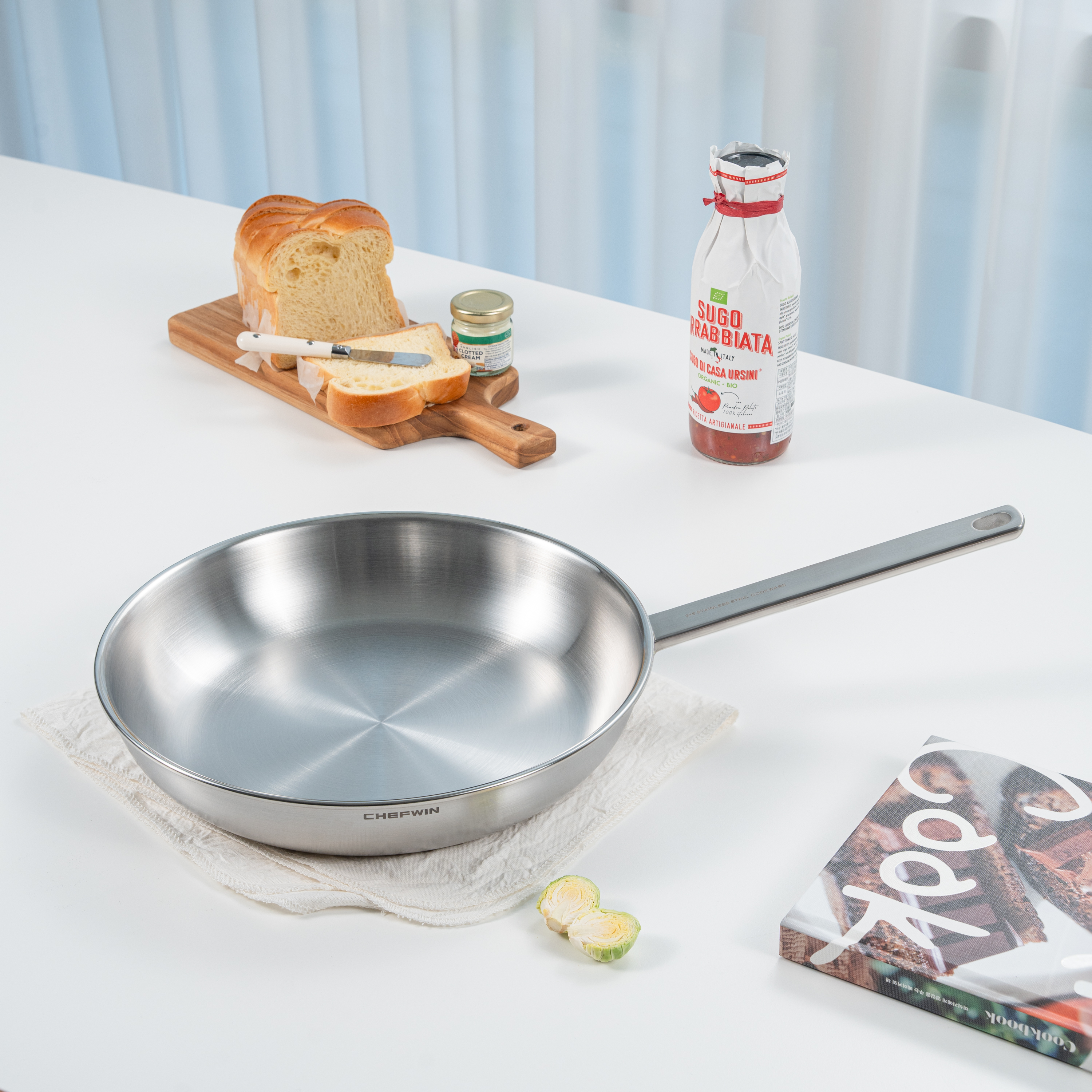 쉐프윈 스텐 원형 큰 후라이팬 부침개 두꺼운 28 MOON 시리즈