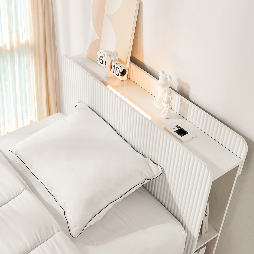 루벳 침대헤드 선반 보드 프레임 수납 저상형 SS