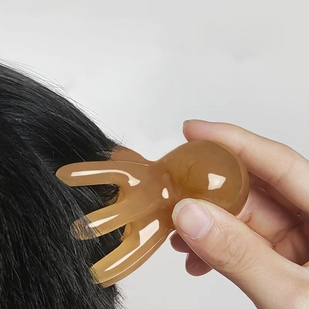 두피 얼굴 전용 괄사 마사지 빗 세트 림프순환 릴렉싱 안마도구 - 상세 이미지 2