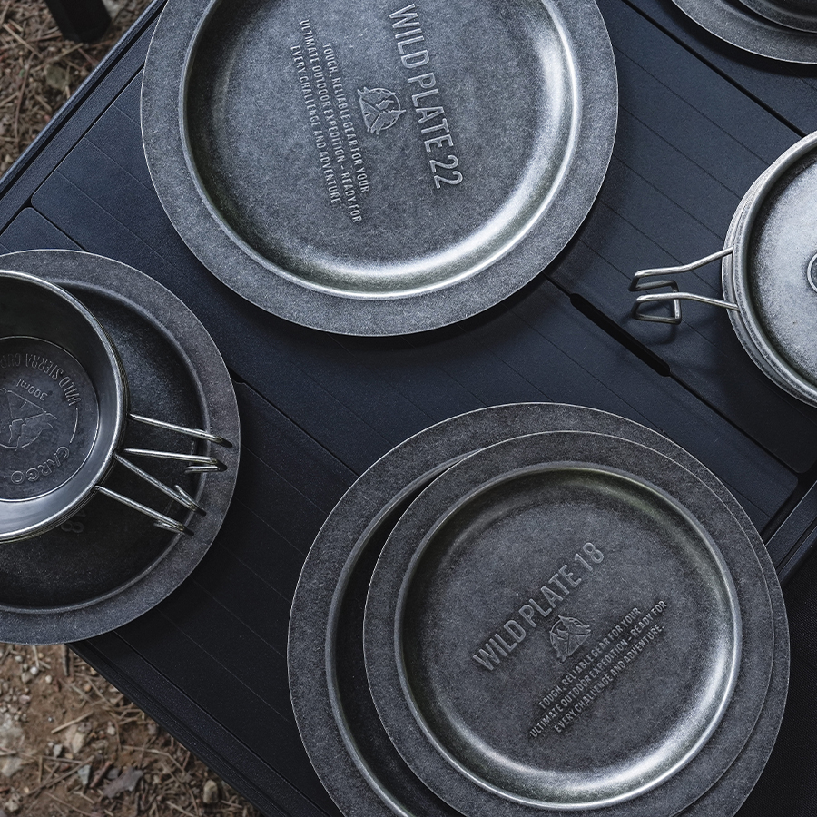 카고컨테이너 와일드 플레이트 18 캠핑 스테인레스 접시