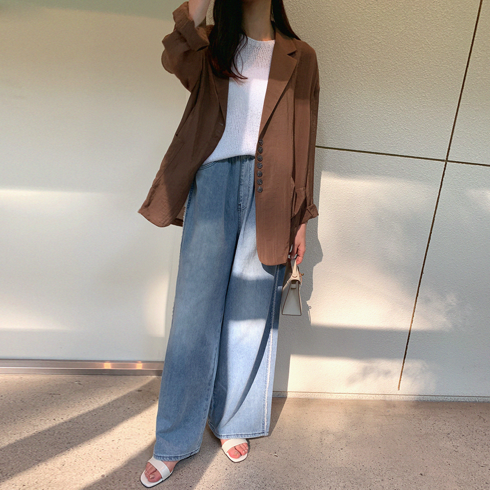클레어 와이드 데님 팬츠 - 상세 이미지 2