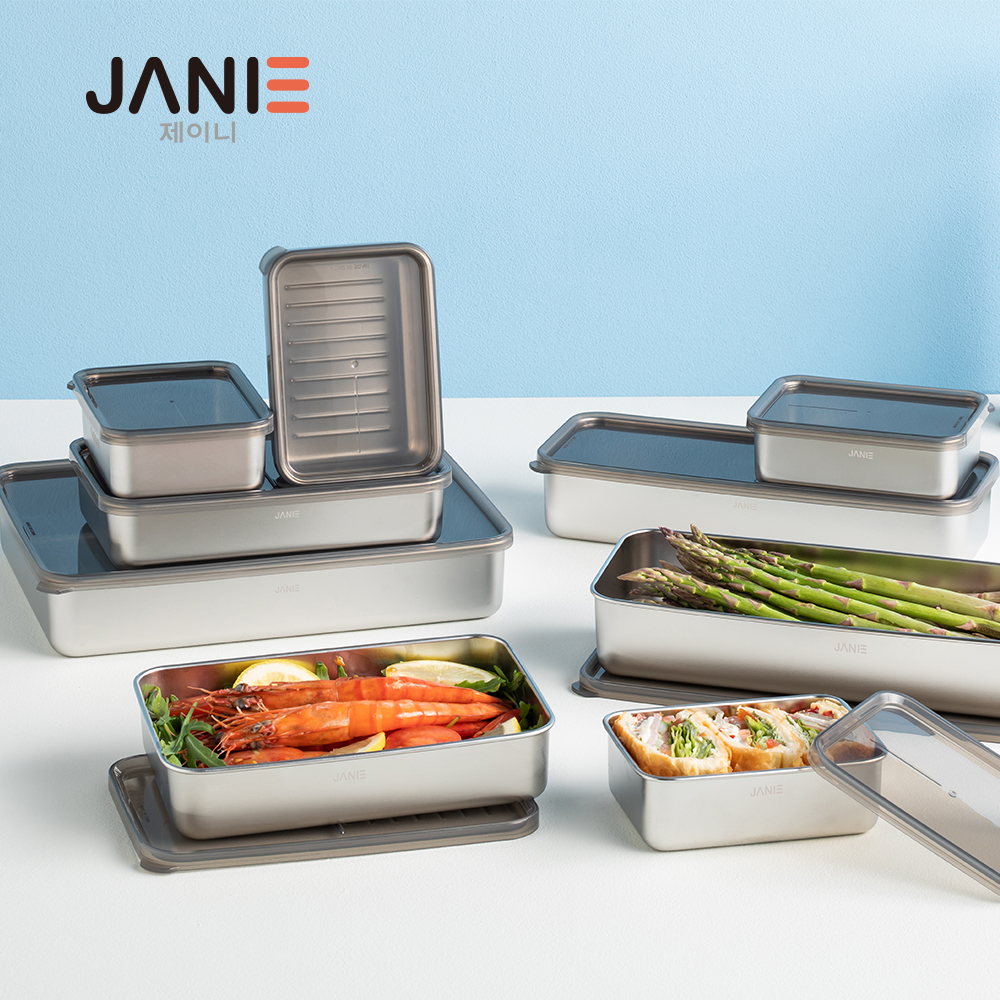 제이니 퓨어304 스틸보관용기 9P 세트 - 상세 이미지 5