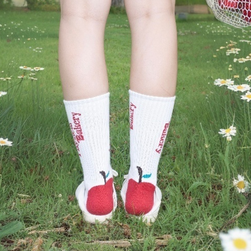 [리오더] 피지컬베이커리 풋사과 양말 장목 스포츠 기능성 러닝 헬스 크로스핏 선물 레드애플 - 상품 이미지