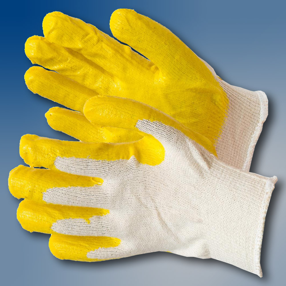 쌍마장갑 반코팅장갑 100개입 개별포장 13G(황색)