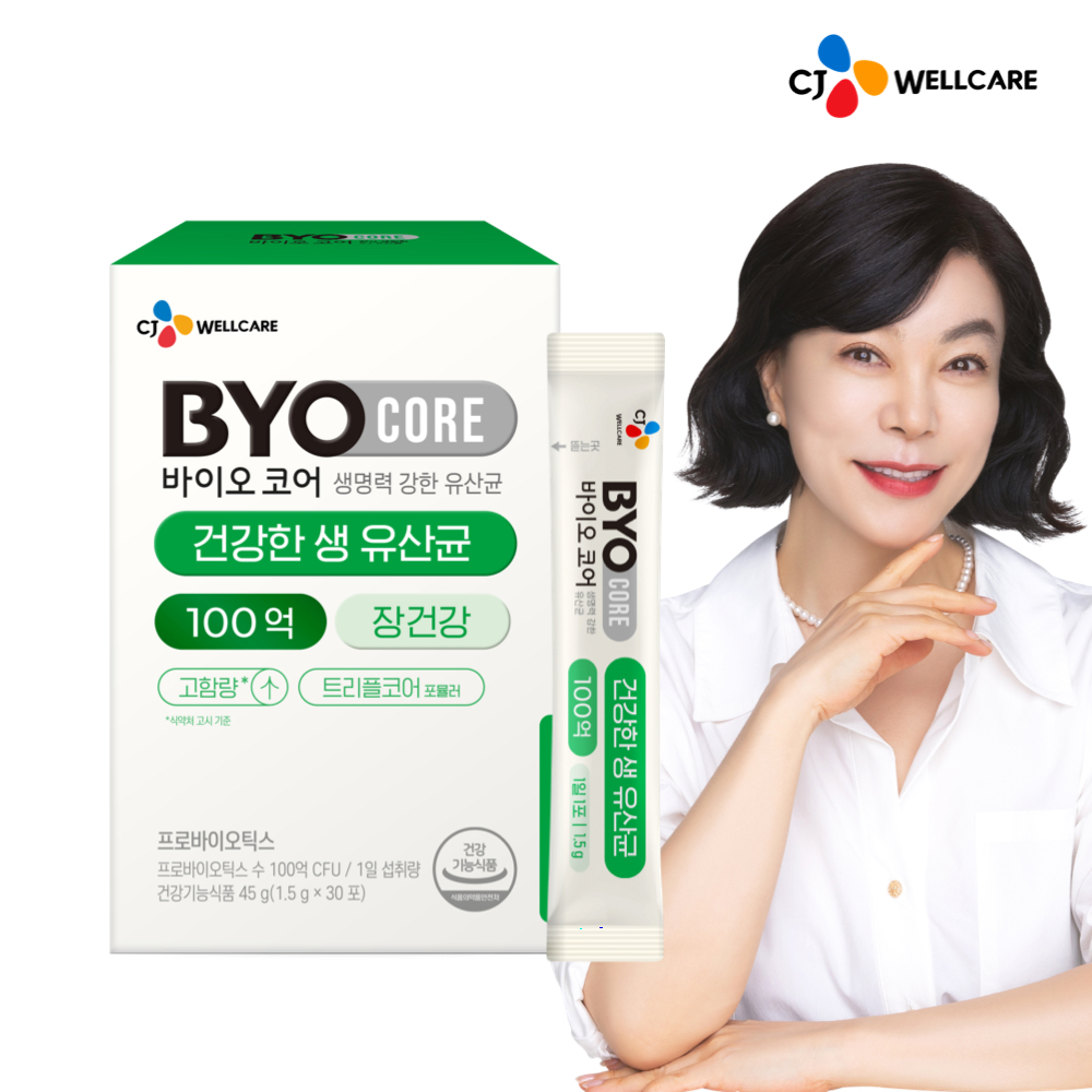 CJ 바이오코어 건강한 생유산균 100억 보장 고함량유산균 분말형 30포, 1개