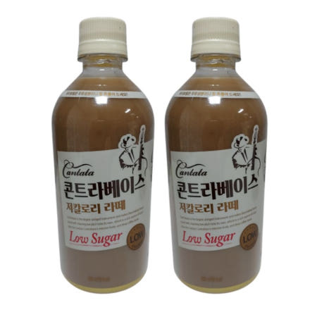 칸타타 콘트라베이스 저칼로리 라떼 커피음료 500ml x 24개 페트