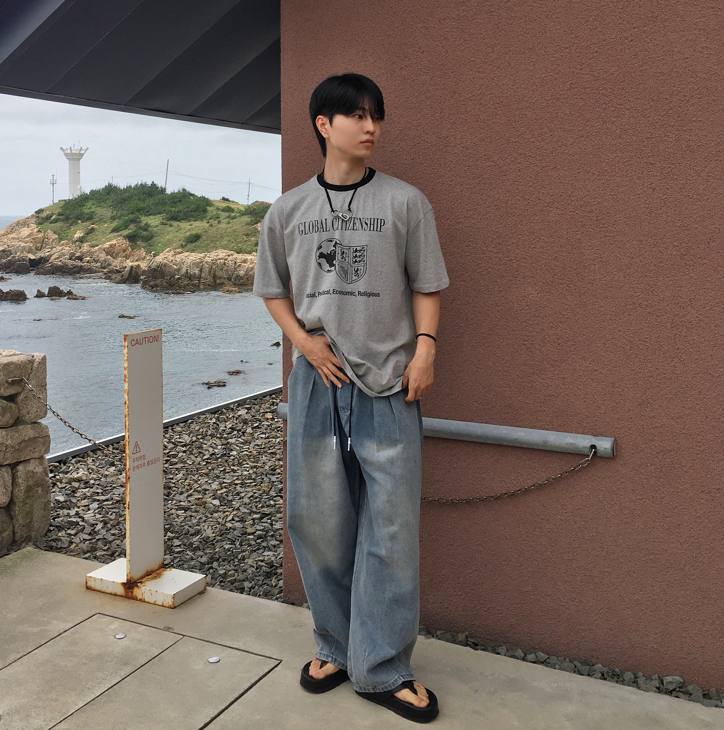 남자링거티 머슬핏반팔 어깨넓어보이는반팔 머슬오버핏 쿨티셔츠 흰색면티 여름커플티 - 상세 이미지 3