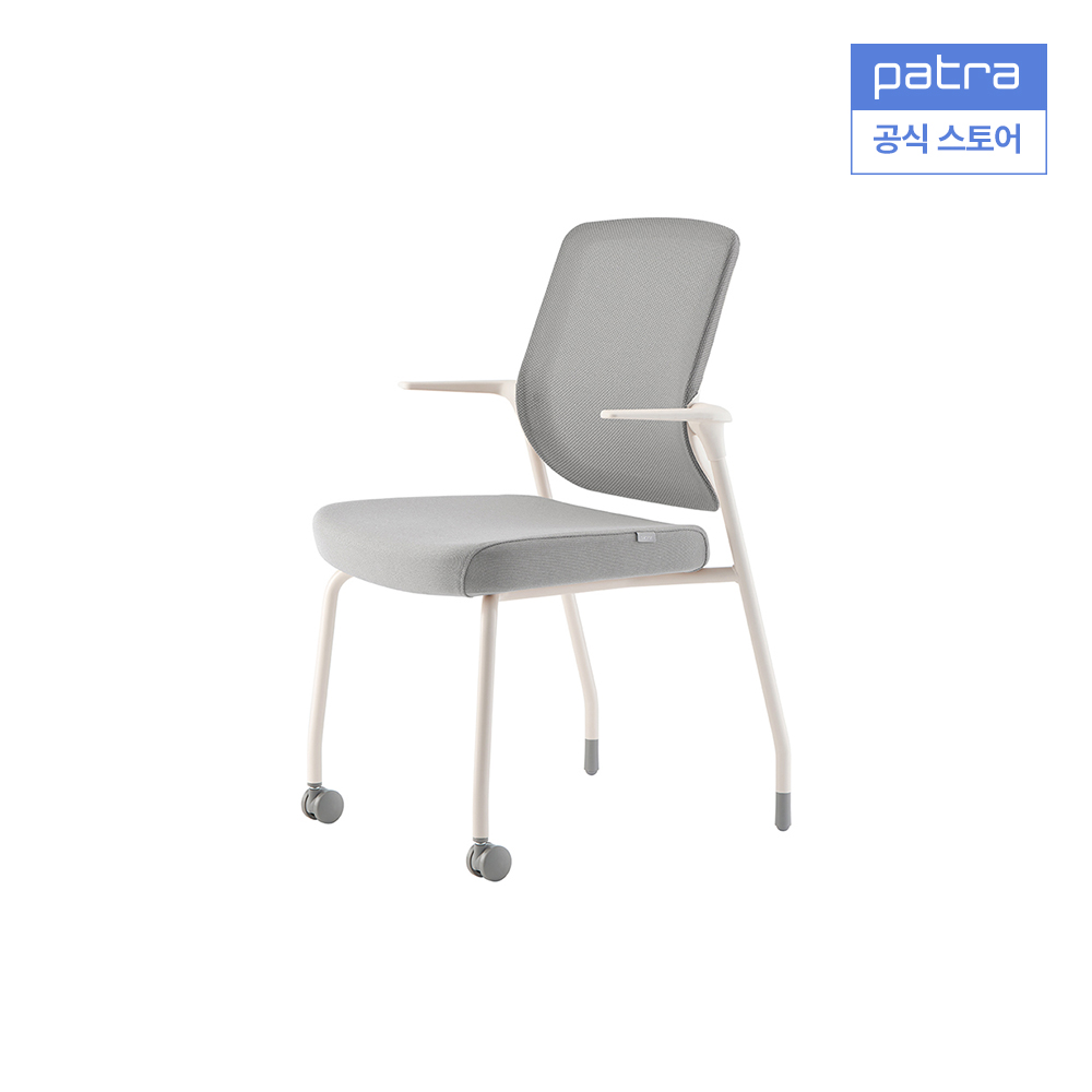 [집중력향상추천의자] 파트라 보나 학생 책상 의자 VN54A CW 바퀴 + 글라이드 타입 그레이