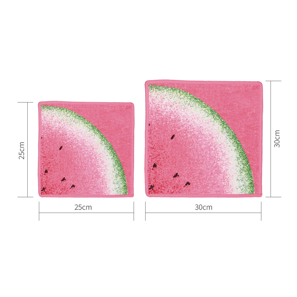 훼이라 프루츠 뷰티 페이스타월 수박 25x25cm 독일직수입 부드럽고 먼지없는 프리미엄 손수건 - 상세 이미지 2
