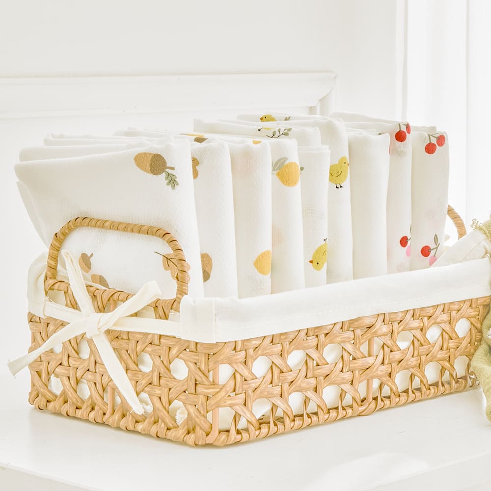 아가짱 신생아 순면 밤부 아기목욕타올 천기저귀 퓨어화이트 5매