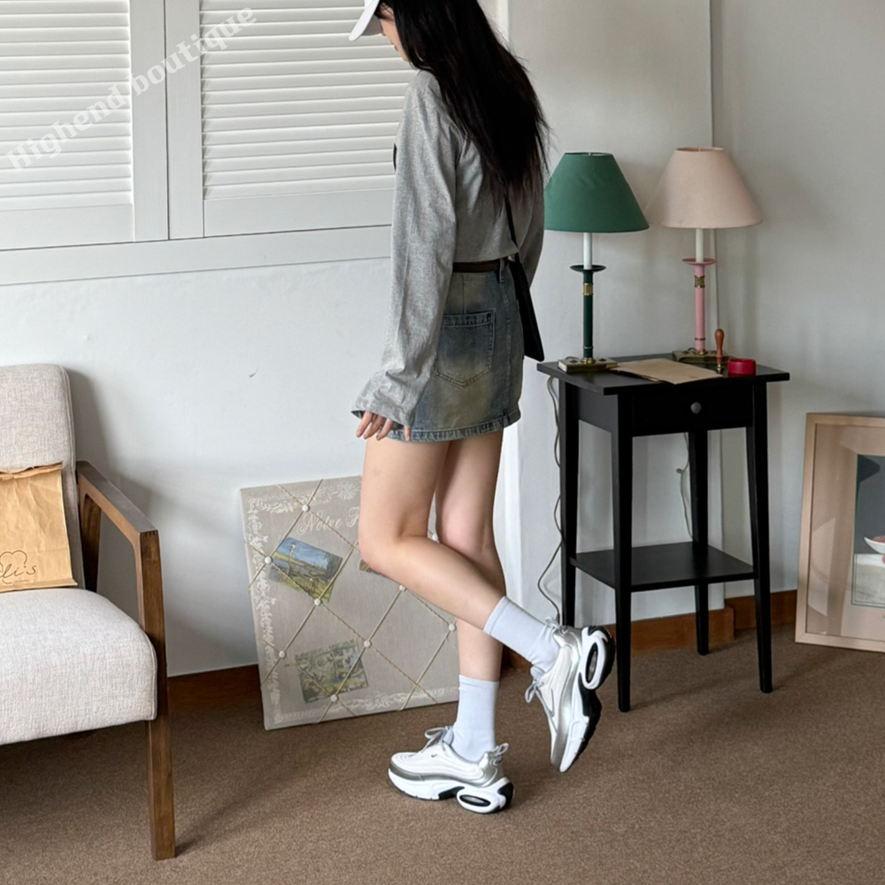 나이키 에어맥스 키높이 굽높은 어글리 여성 운동화 런닝화 팬텀 & 세일 & 메탈릭 실버, 235 이미지 7