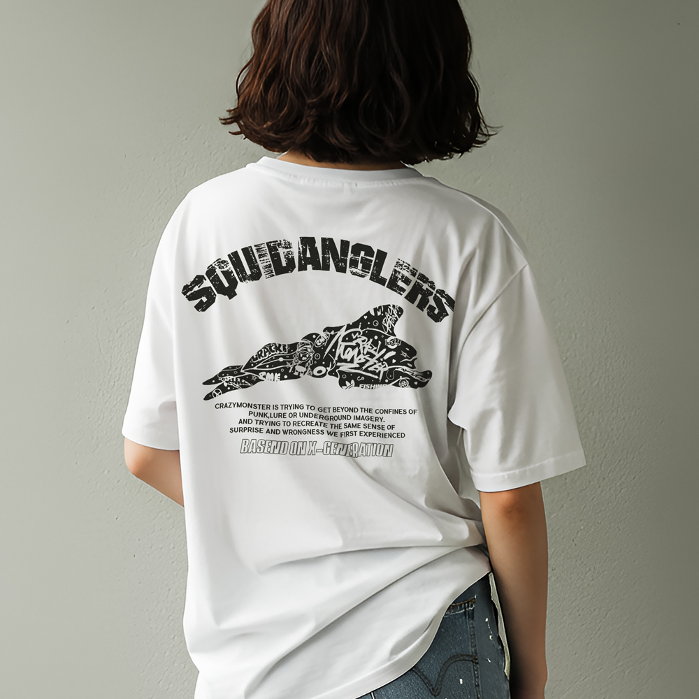 크레이지몬스터 낚시복 Squid Anglers 낚시 반팔 티셔츠 - 상품 이미지