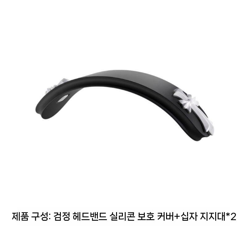 에어팟맥스 케이스 헤드 빔 보호 세트 수제 가죽 커버 십자가 펜던트 - 상세 이미지 2