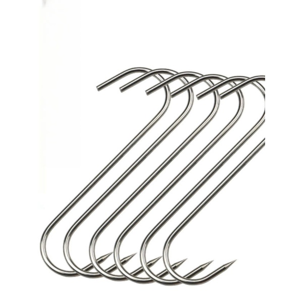 튼튼한 고기 후크 정육점 갈고리 S자 걸이 행거 자걸이 12cm 장 10개 - 상품 이미지
