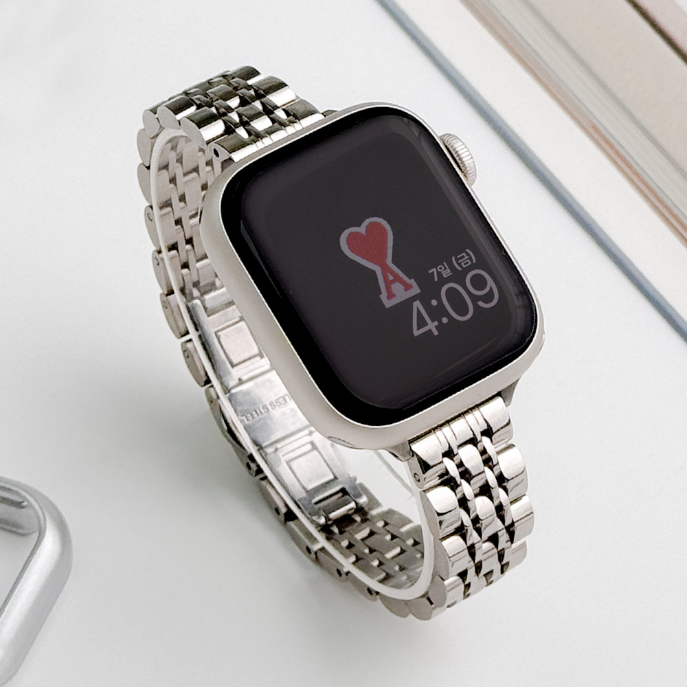 애플워치 스트랩 메탈 슬림 쥬빌레 밴드 10 9 8 7 6 SE 2 3