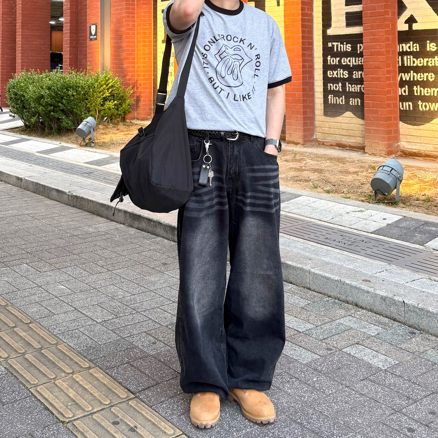 벌룬팬츠 통넓은바지 남자와이드팬츠 - 상세 이미지 4