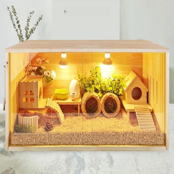 추천 가정용 미니 병아리 햄스터 새장 메추리 케이지 40x30x30 천창형 기본상자 1-3마리 - 상품 이미지