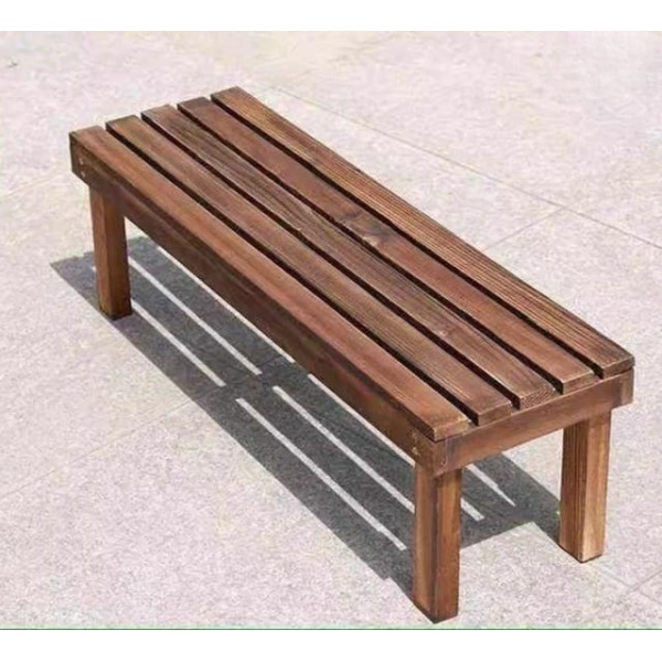 감성 나무 벤치 휴식 촬영 사진관 철제 안락 공원 휴게실 98cmx25cmx54cm - 상품 이미지