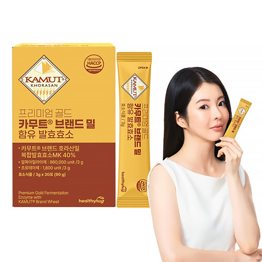 헬씨허그 프리미엄 골드 카무트 브랜드 밀 함유 발효효소 90g, 3개 - 상세 이미지 2