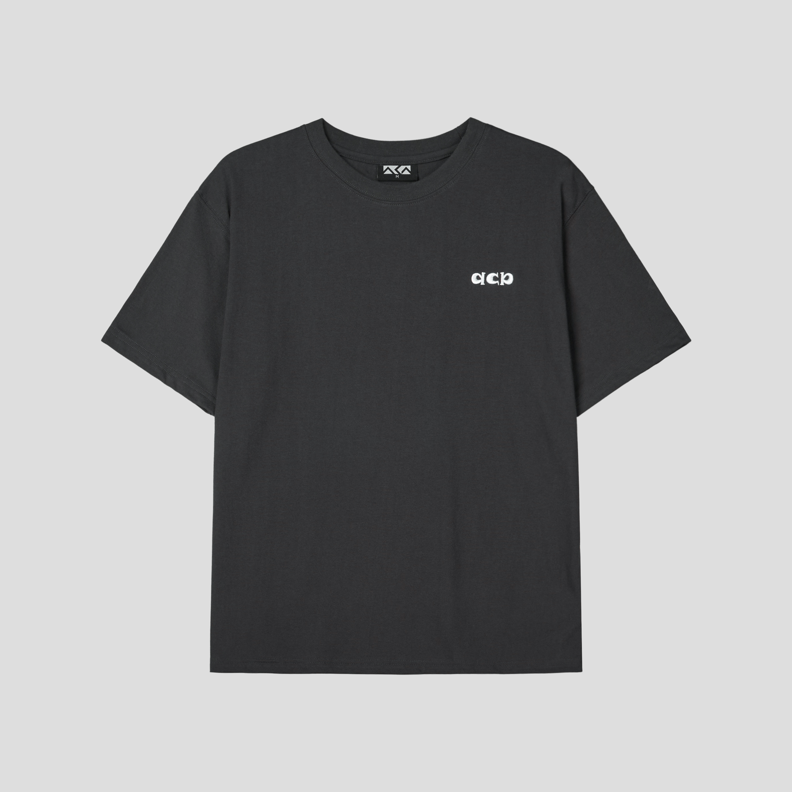 [ACA] 1+1 국산 남녀공용 베이직 로고 반팔티셔츠 면100% 코튼 미니멀 데일리 티셔츠 S ~ L