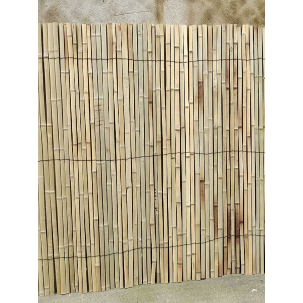 정원용 자바라 대나무 울타리 텃밭 화분걸이 마당 펜스 1.2m-3m 노란1m-1m 노란 대나무 - 상품 이미지