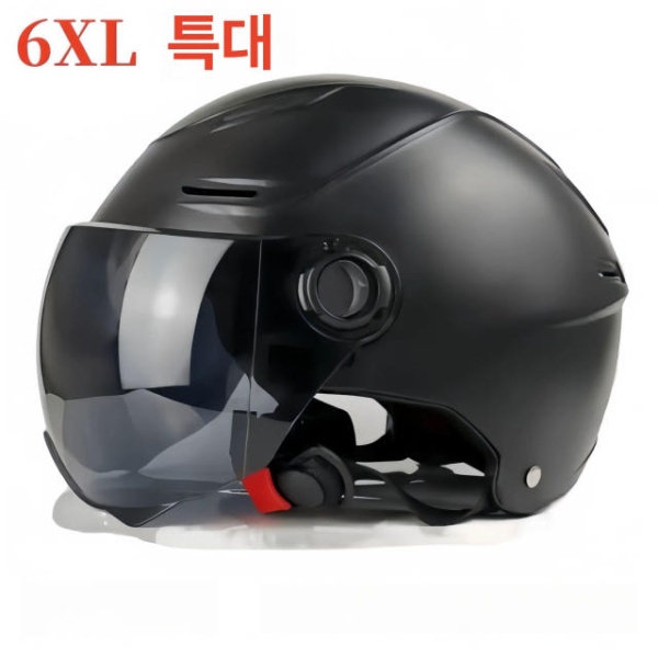 최고급 헬멧 경량 오버사이즈 5XL 대두모자 배달 소두핏 짧은 차콜색 회색 - 상품 이미지