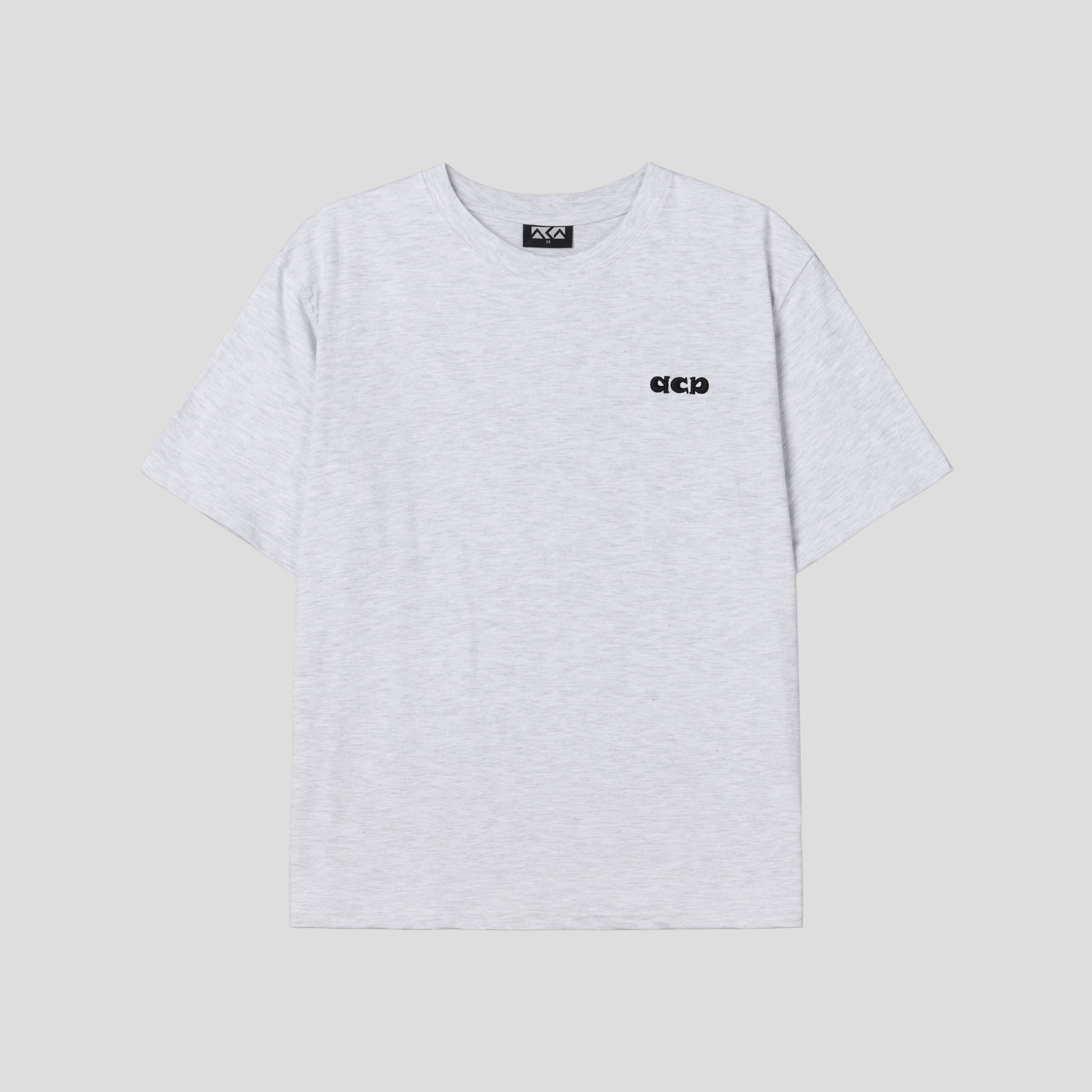 [ACA] 1+1 국산 남녀공용 베이직 로고 반팔티셔츠 면100% 코튼 미니멀 데일리 티셔츠 S ~ L