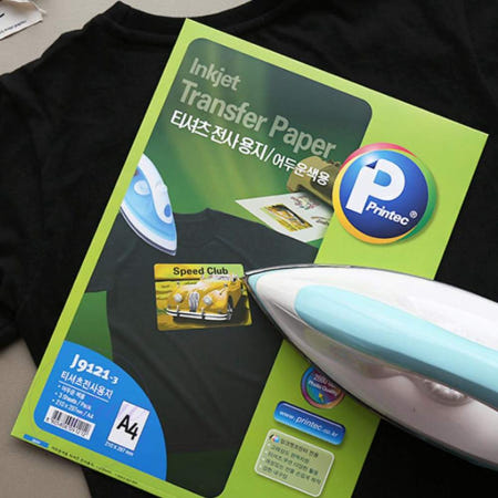 지아오 티셔츠 전사용지 어두운색 A4 3매 A4전사지 열전사필름