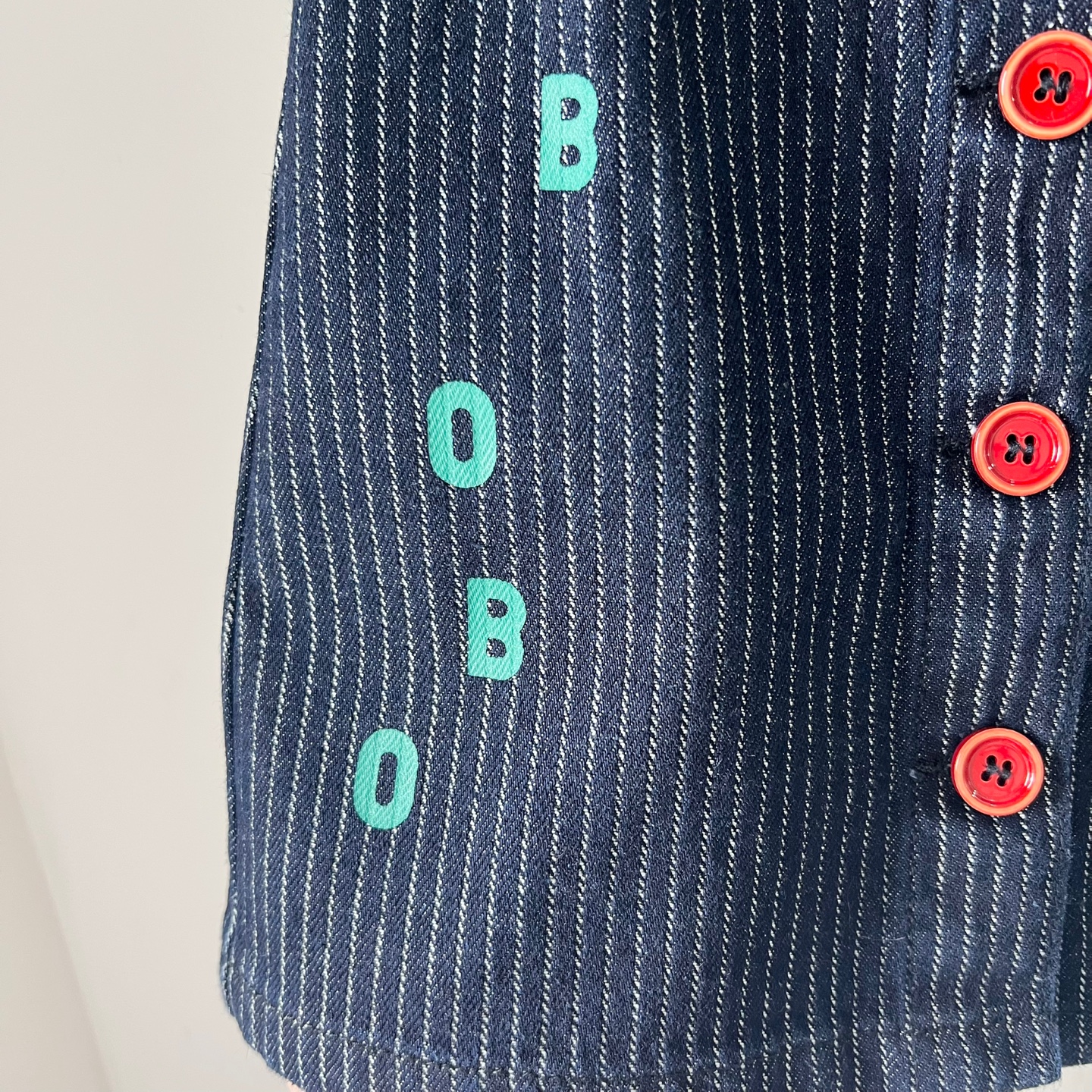 25FW 보보쇼즈 키즈 밴딩 스커트 블루 B225AC097 411 - 상세 이미지 3