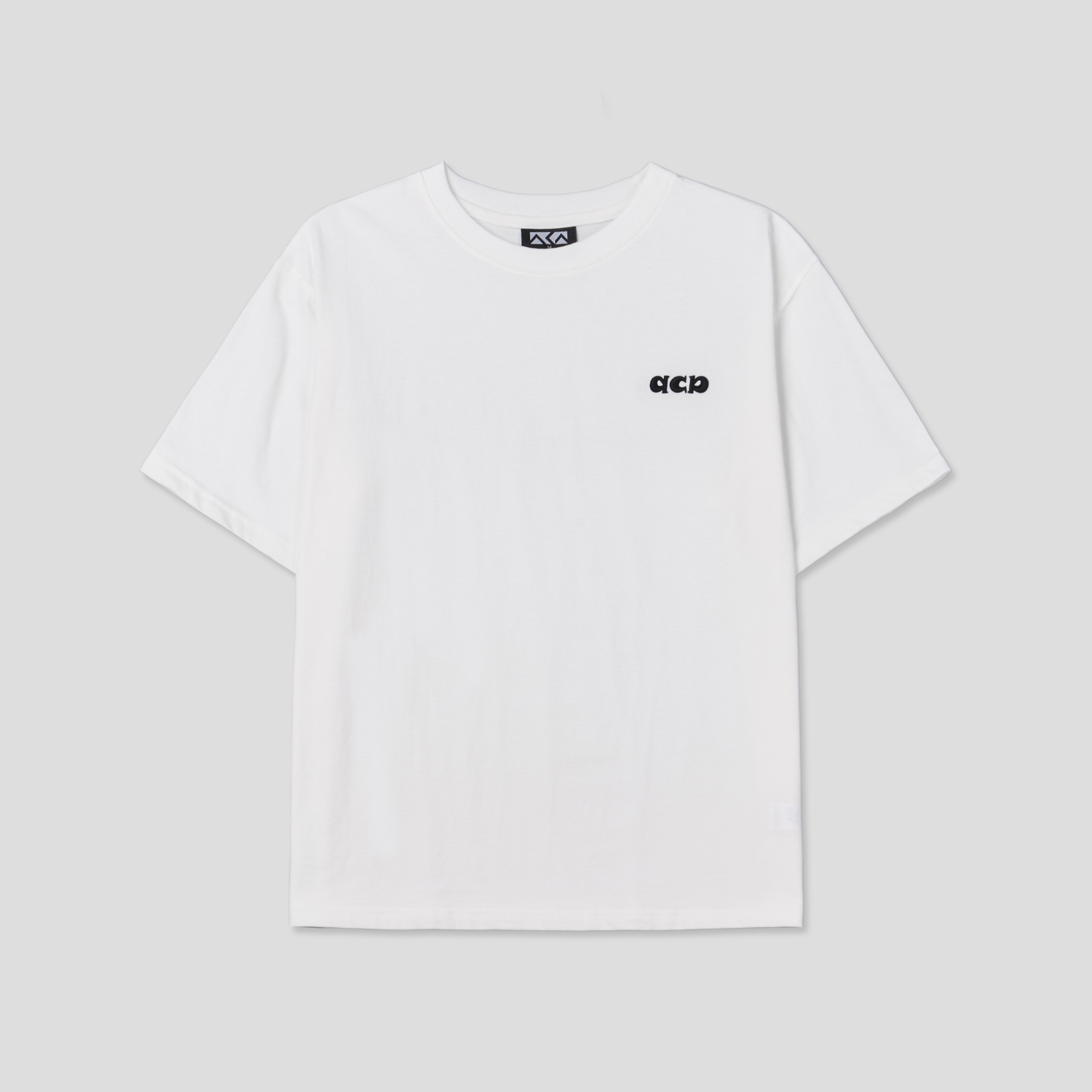 [ACA] 1+1 국산 남녀공용 베이직 로고 반팔티셔츠 면100% 코튼 미니멀 데일리 티셔츠 S ~ L