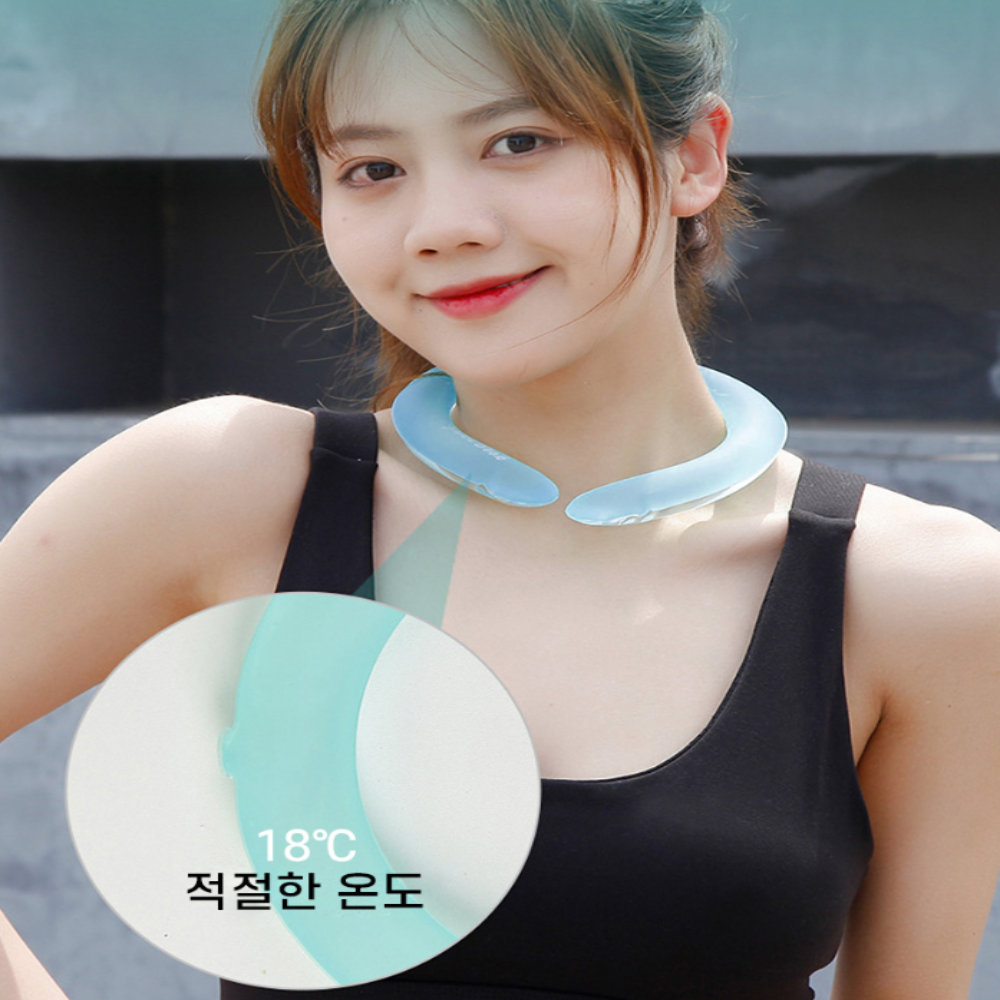 넥쿨러 쿨스카프 아이스 목튜브 넥밴드 아이스팩 와이드 얼음목걸이 넥쿨링 쿨워머 - 상세 이미지 4