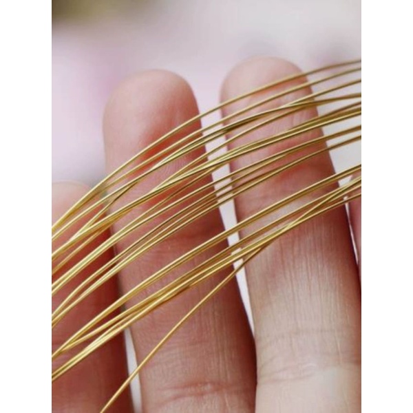 DIY 황동 쥬얼리 액세서리 와이어 구멍 공예용 0.5mm 반근 약 150m - 상품 이미지