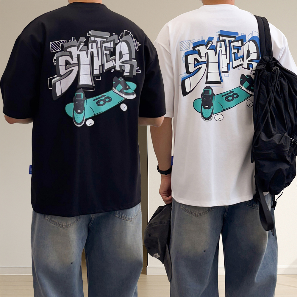 1+1 커플반팔티 냉감티셔츠 기능성반팔 분또 - 상품 이미지