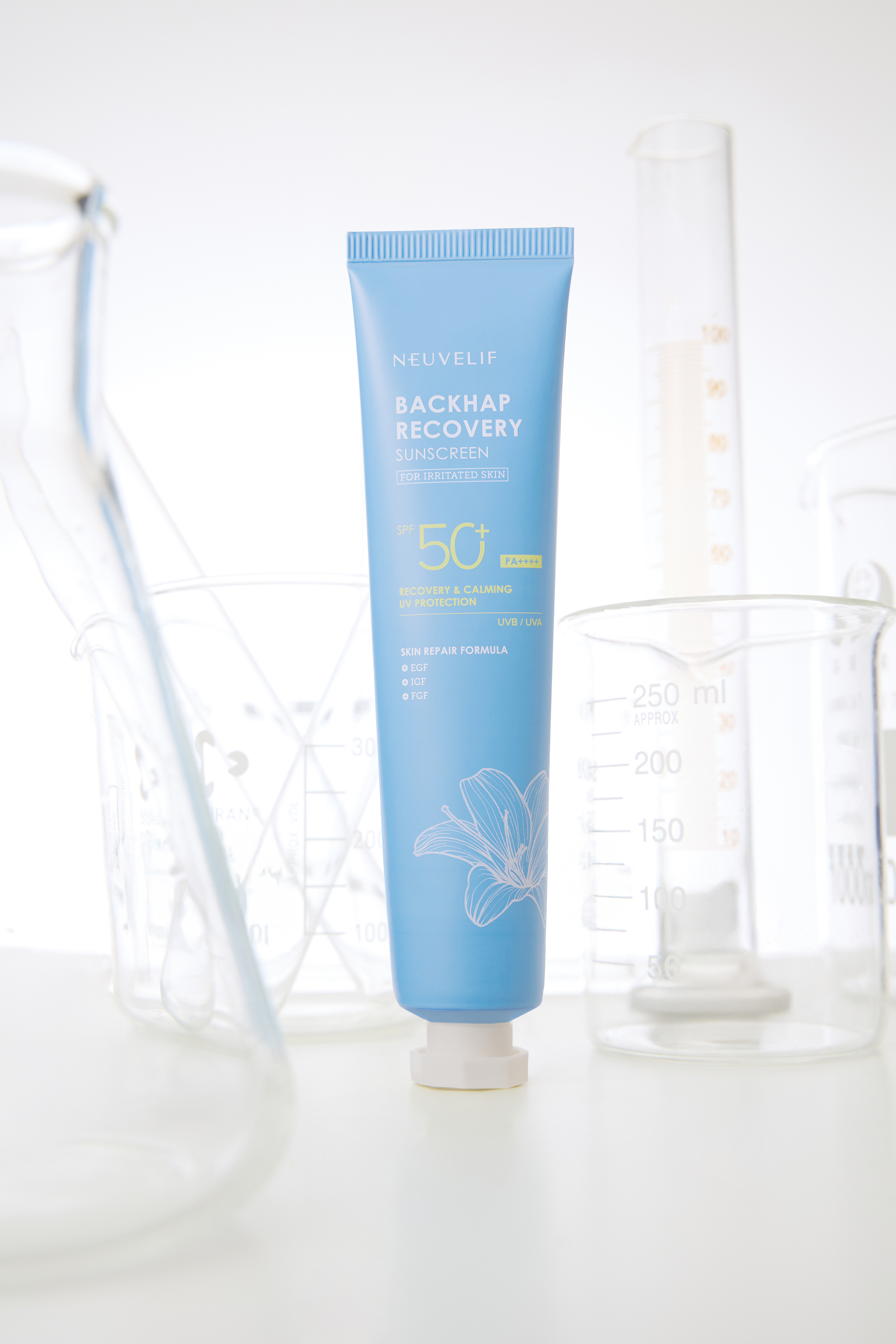 [화해 어워드 피부과 재생선크림] 뉴베리프 백합 리커버리 선크림 SPF 50+ 75ml, 1개