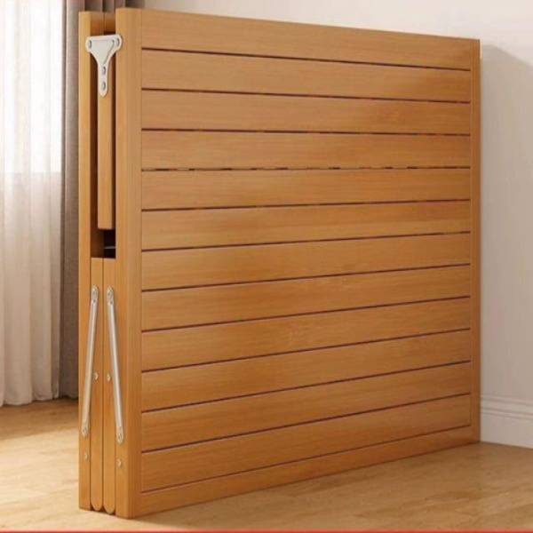 편안한 대나무 접이식 싱글 침대 가정용 휴식 간이침대 탄화 좁은판 192x60x30cm - 상품 이미지