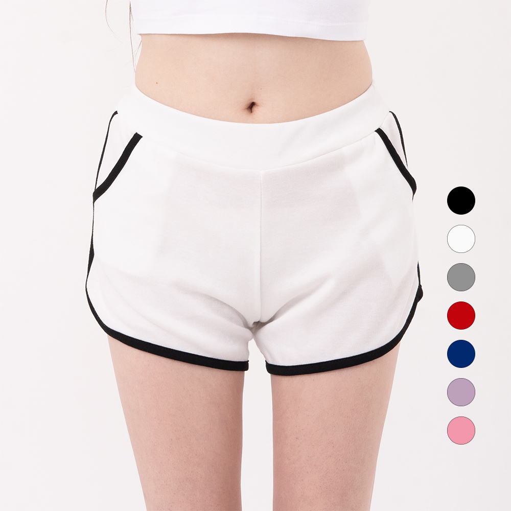 걸포유 돌핀팬츠 3부 트레이닝 반바지 운동 츄리닝 피트니스복 화이트, Free