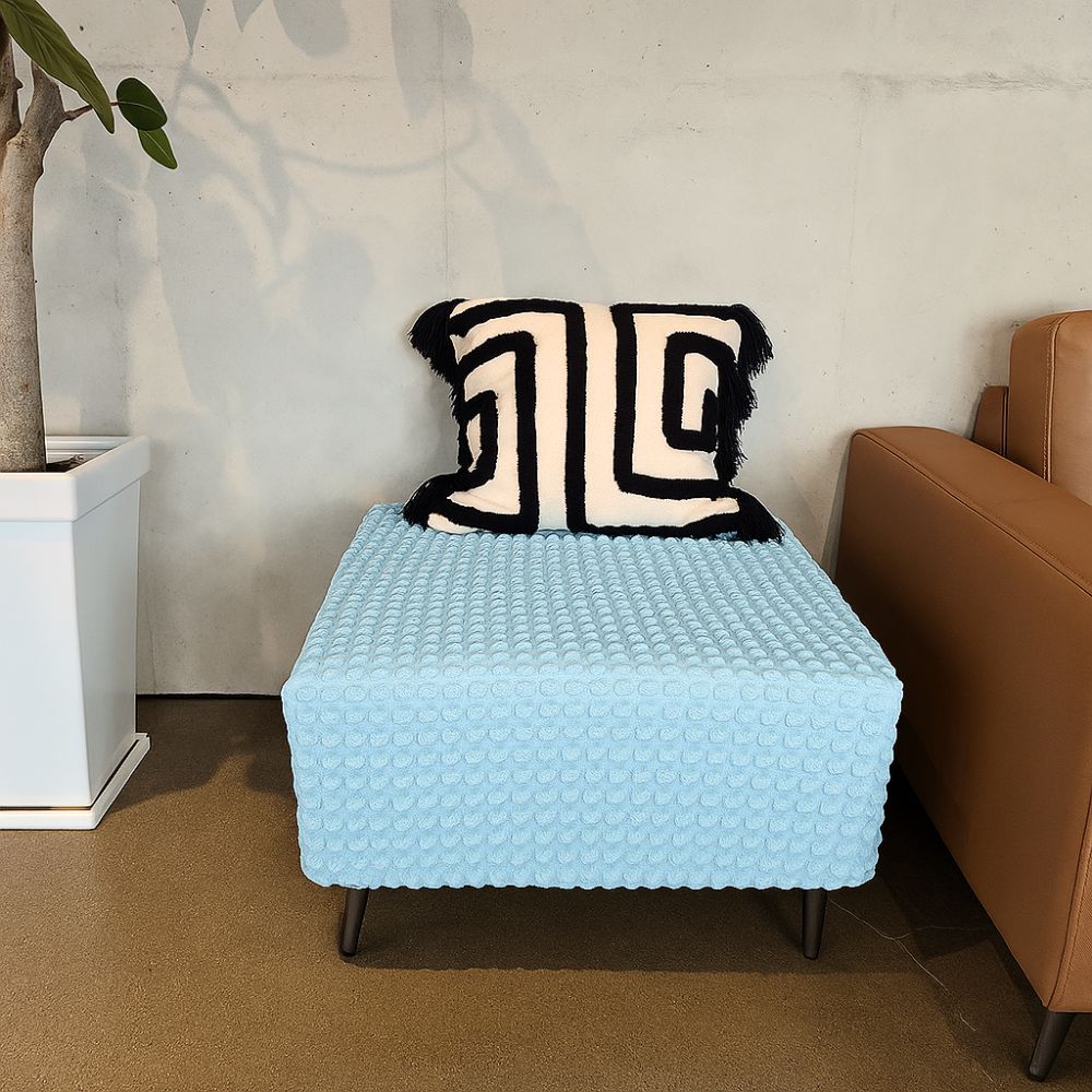 스판 고타력 쇼파커버 사계절 가죽 소파커버링 제작 카우치 리클라이너 덮개 스카이블루 1인용