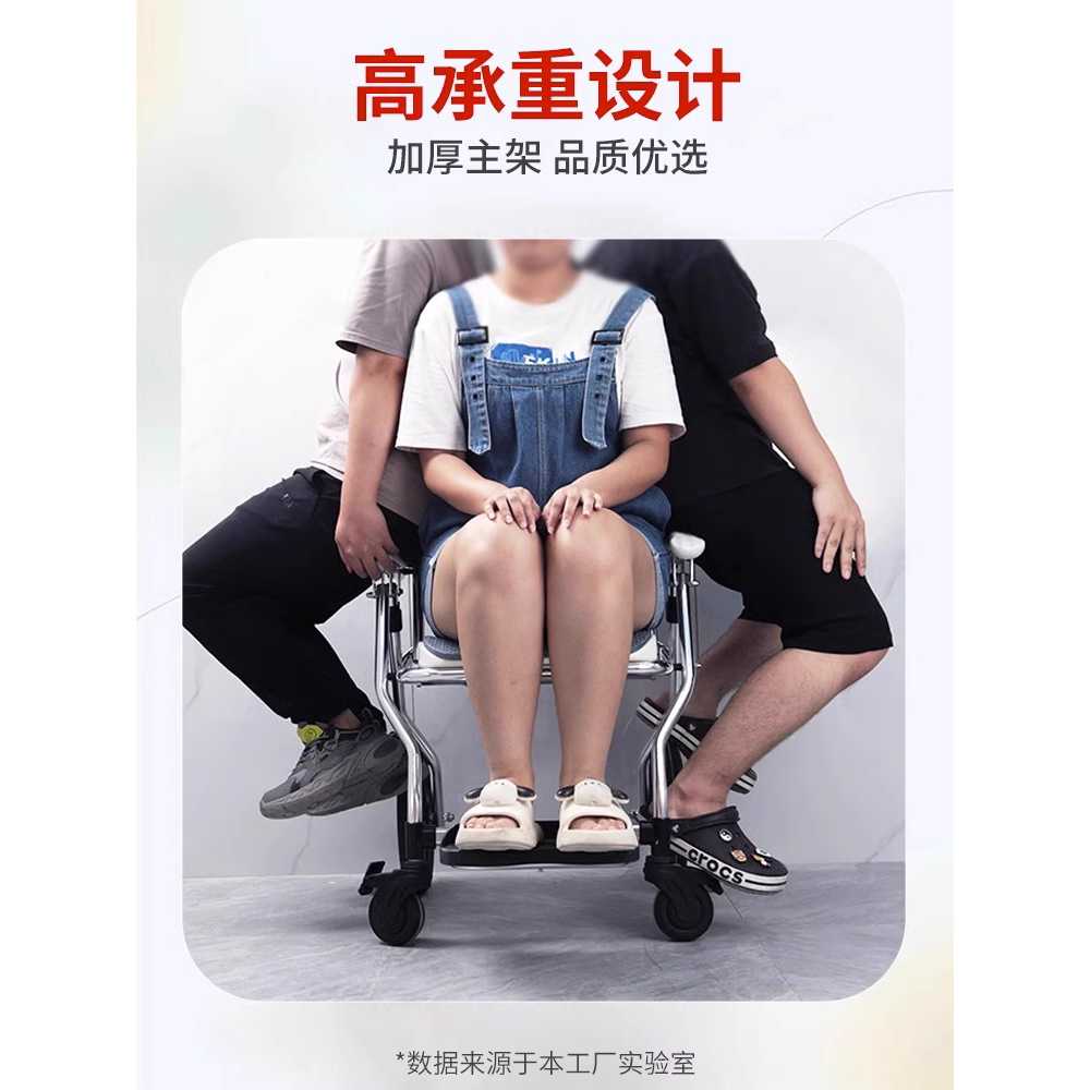 환자용 목욕의자 이동식 샤워휠체어 어른 바퀴달린 가죽 - 상세 이미지 5
