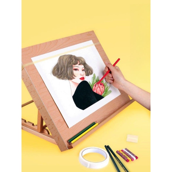 그림 원목 탁상용 유화 스탠드 화판 A4 - 상품 이미지