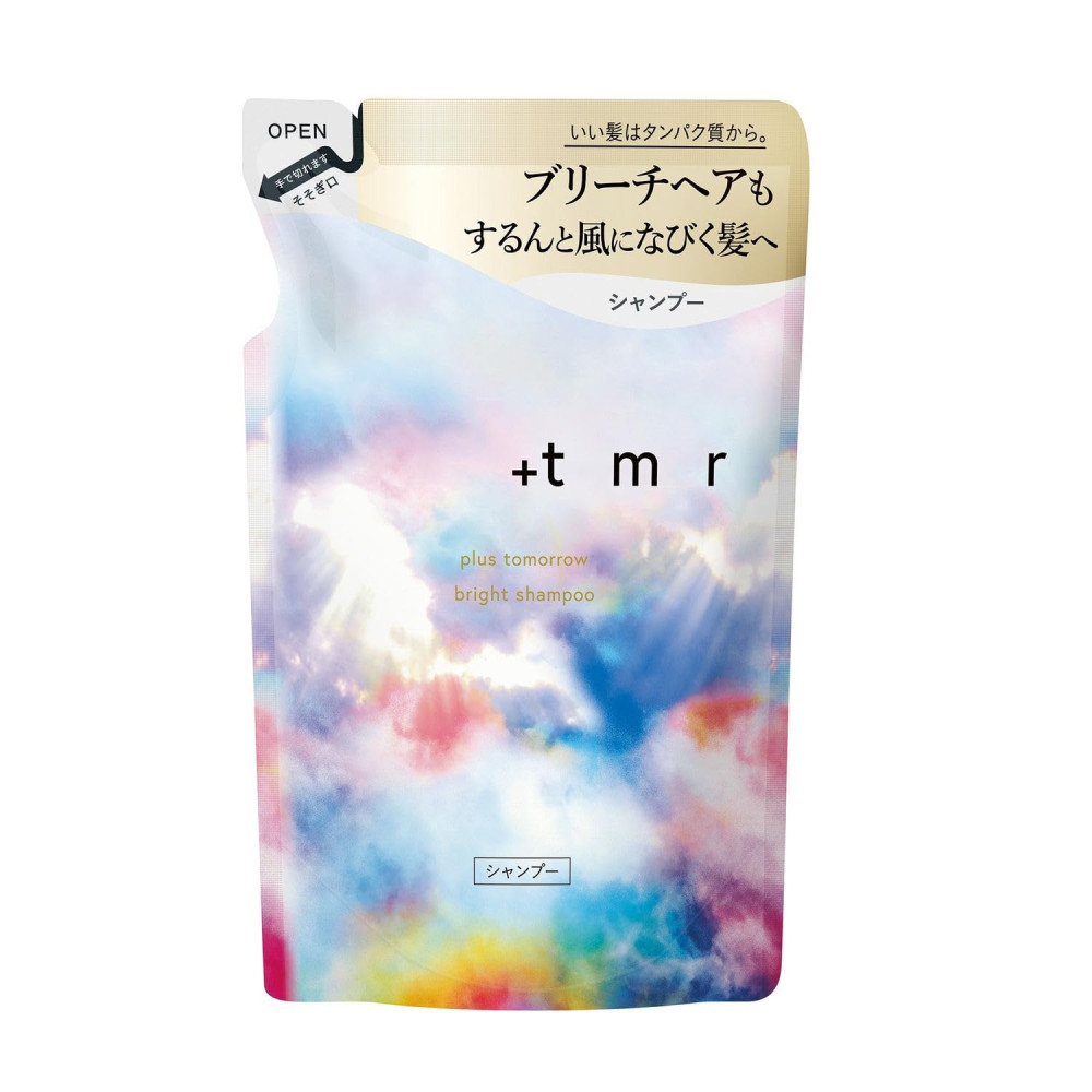 플러스투모로우 브라이트 샴푸 리필 400ml / 손상모 단백질 케어 / 탈색 염색 전용